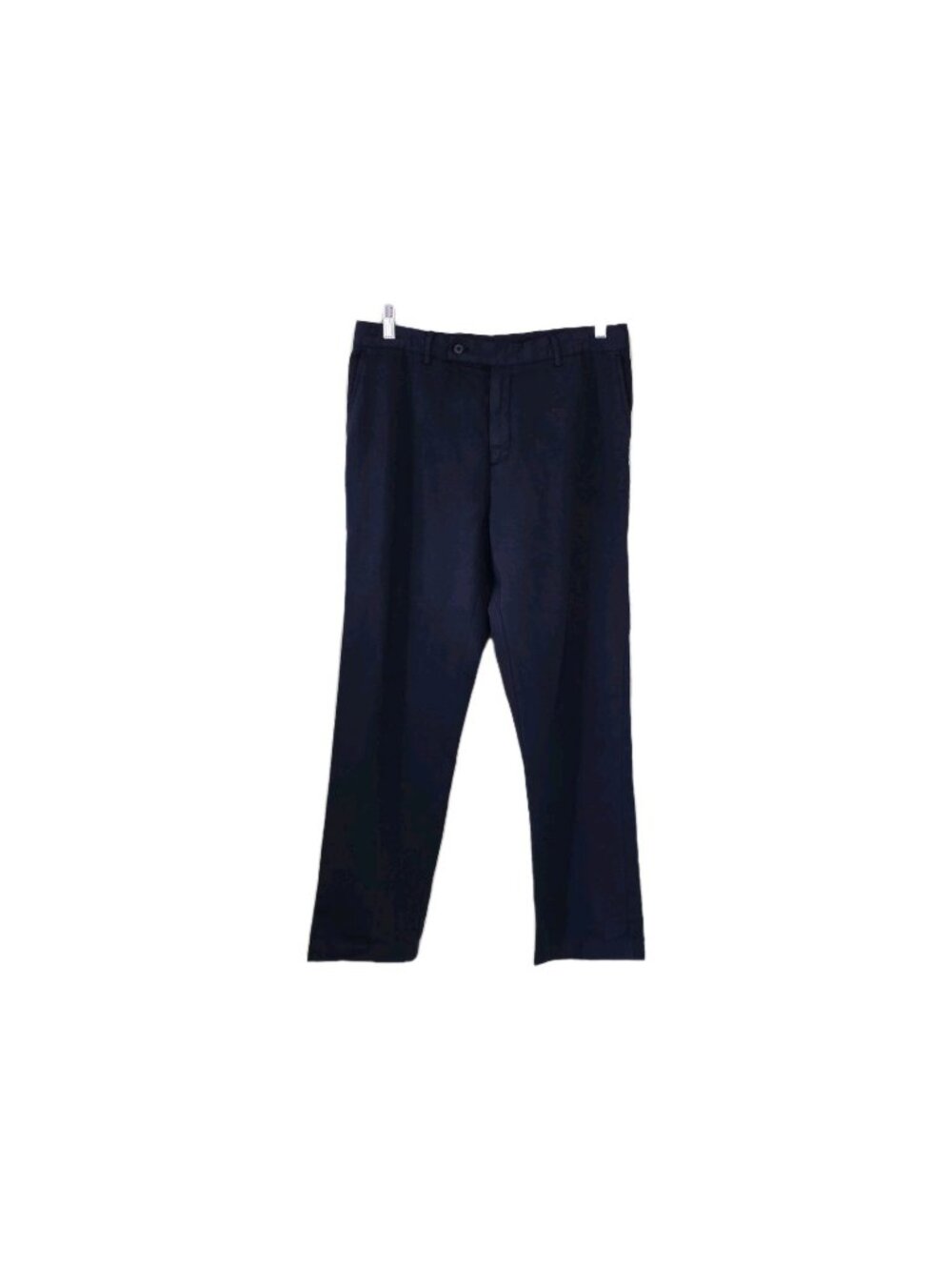 Sunspel Chino Trouser 34 (32) x 27 Navy Cotton Linen Pockets Classic Preppy Edgy